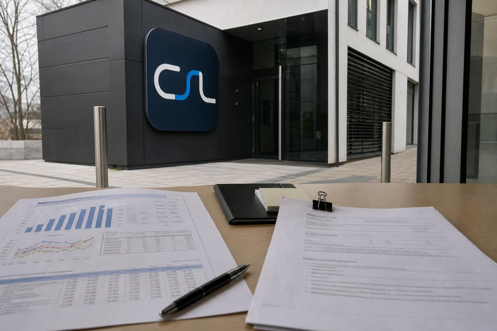 The Chamber of Employees building in Luxembourg City with the CSL emblem, beside a poverty-statistics report and a tenancy document on a desk.