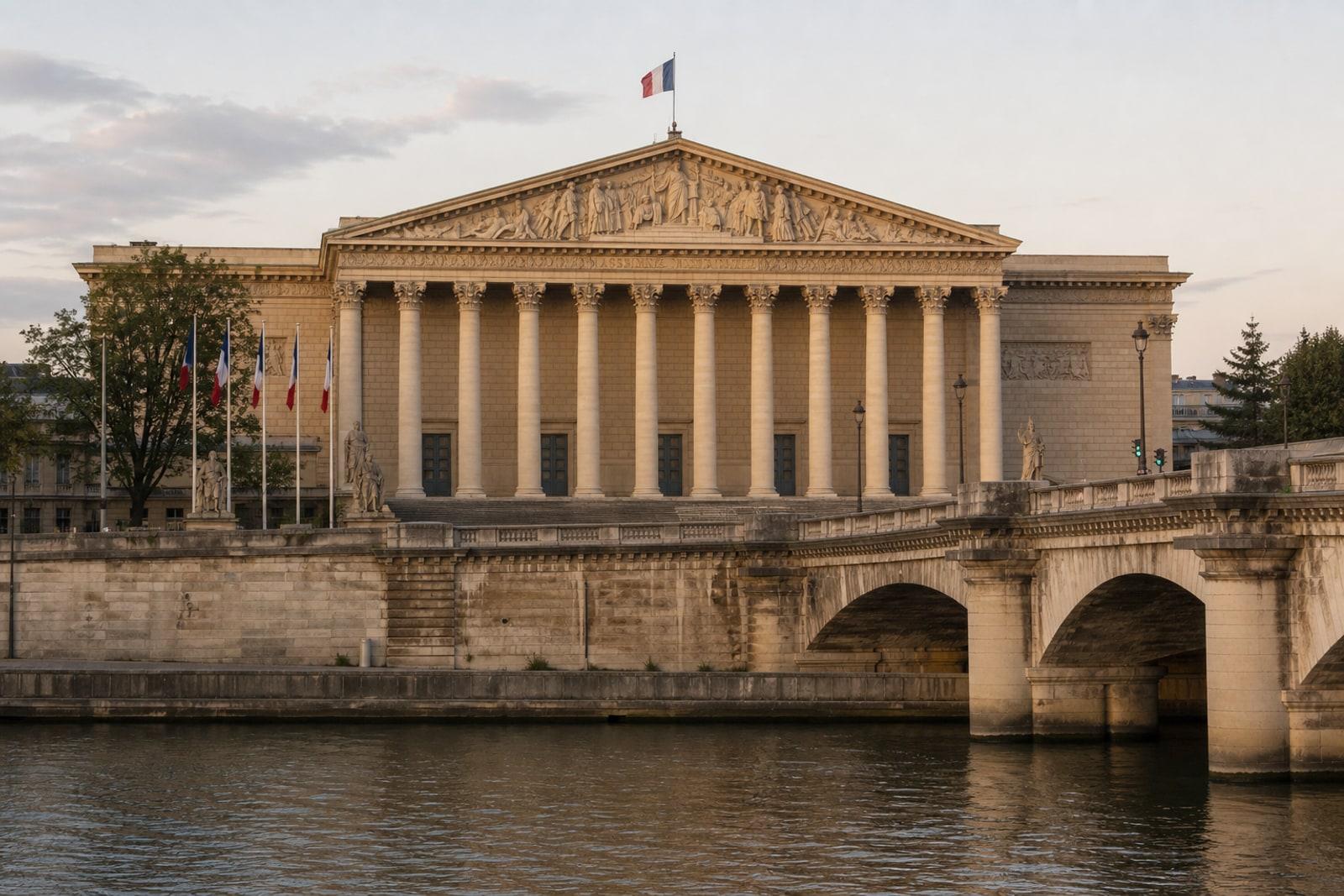 Le Palais Bourbon, siège de l’Assemblée nationale française, à Paris