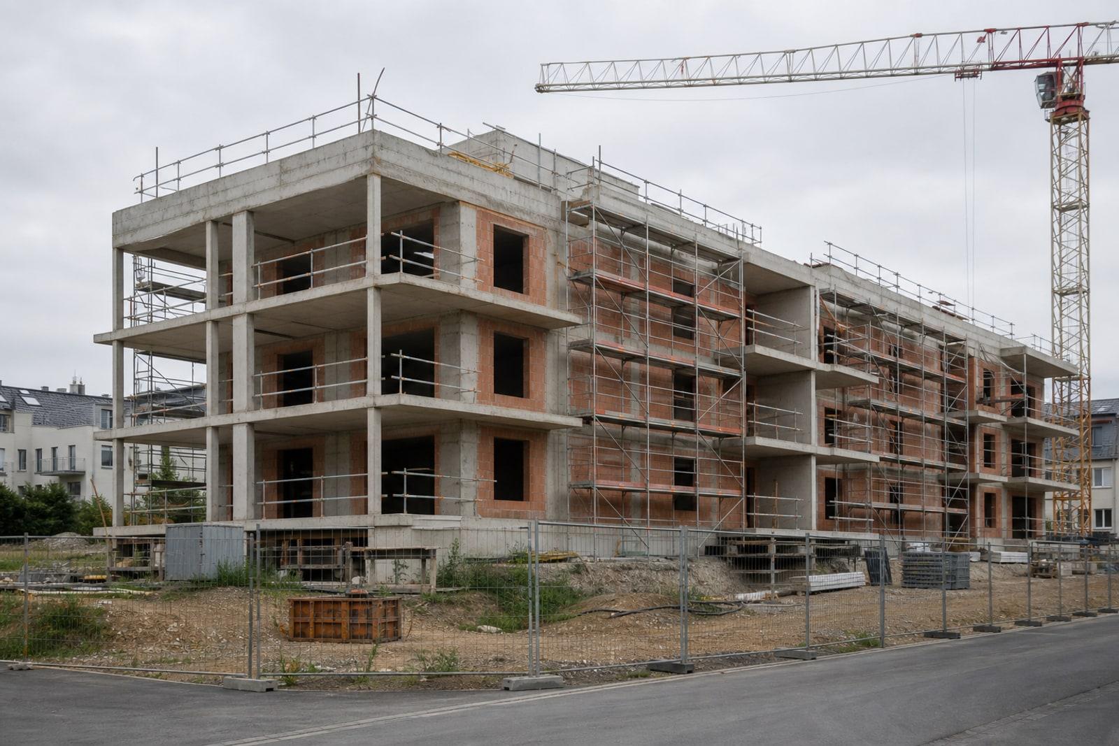 Chantier interrompu d’un immeuble d’appartements vendu en VEFA au Luxembourg