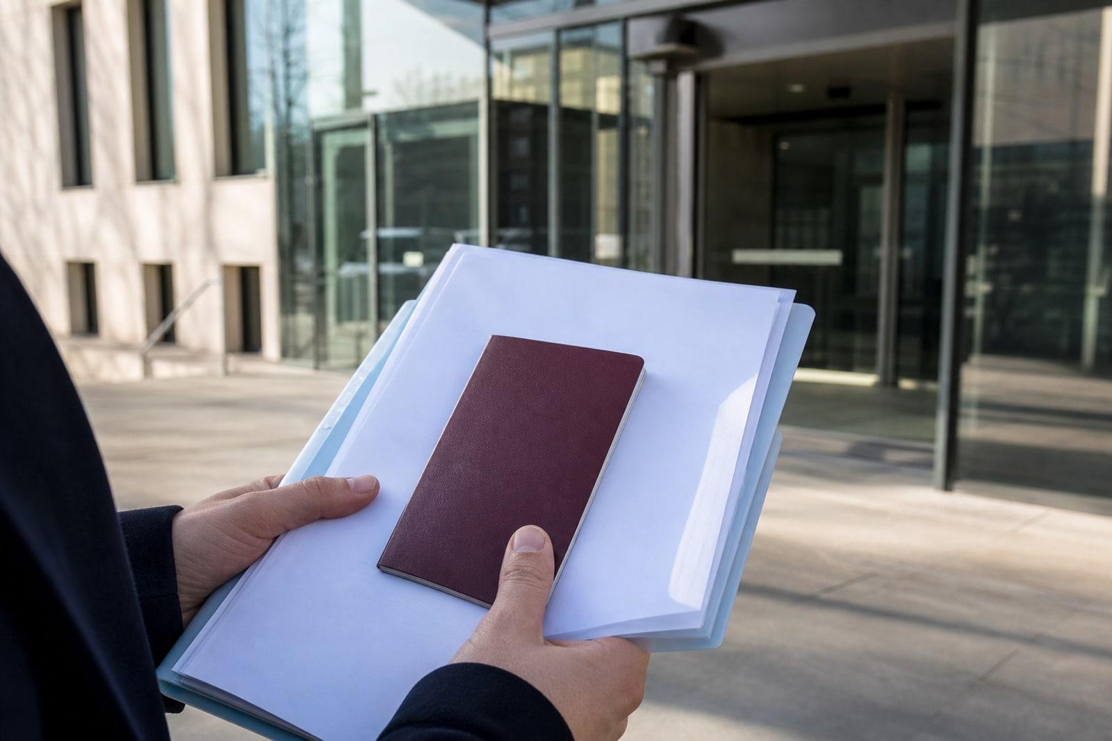 Illustrative exterior of Luxembourg’s immigration administration building in Luxembourg City.
